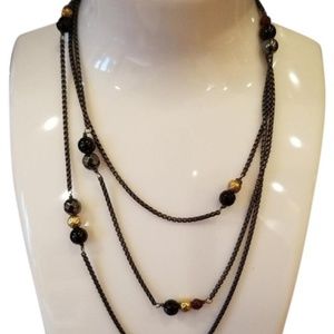 David Yurman Black Blackened Silver18k Yg Hematite